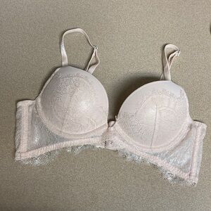 Victoria secret Cream Lace Demi-Cup Bra with Underwire Support